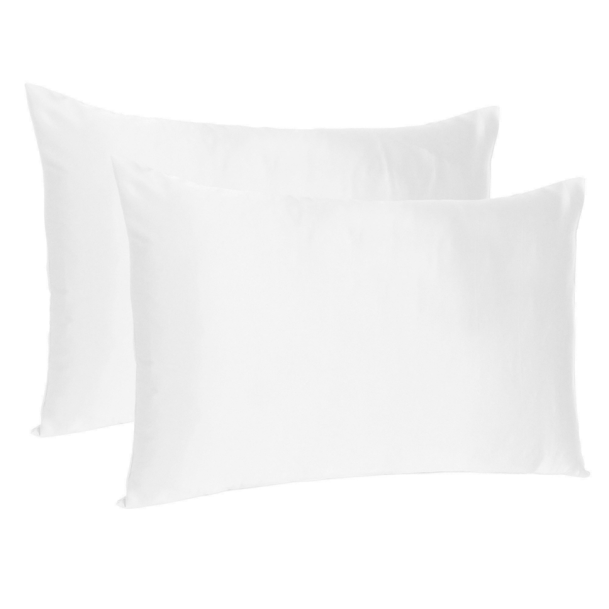 387858 20 x 26 in. White Dreamy Silky Satin Standard Size Pillowcases