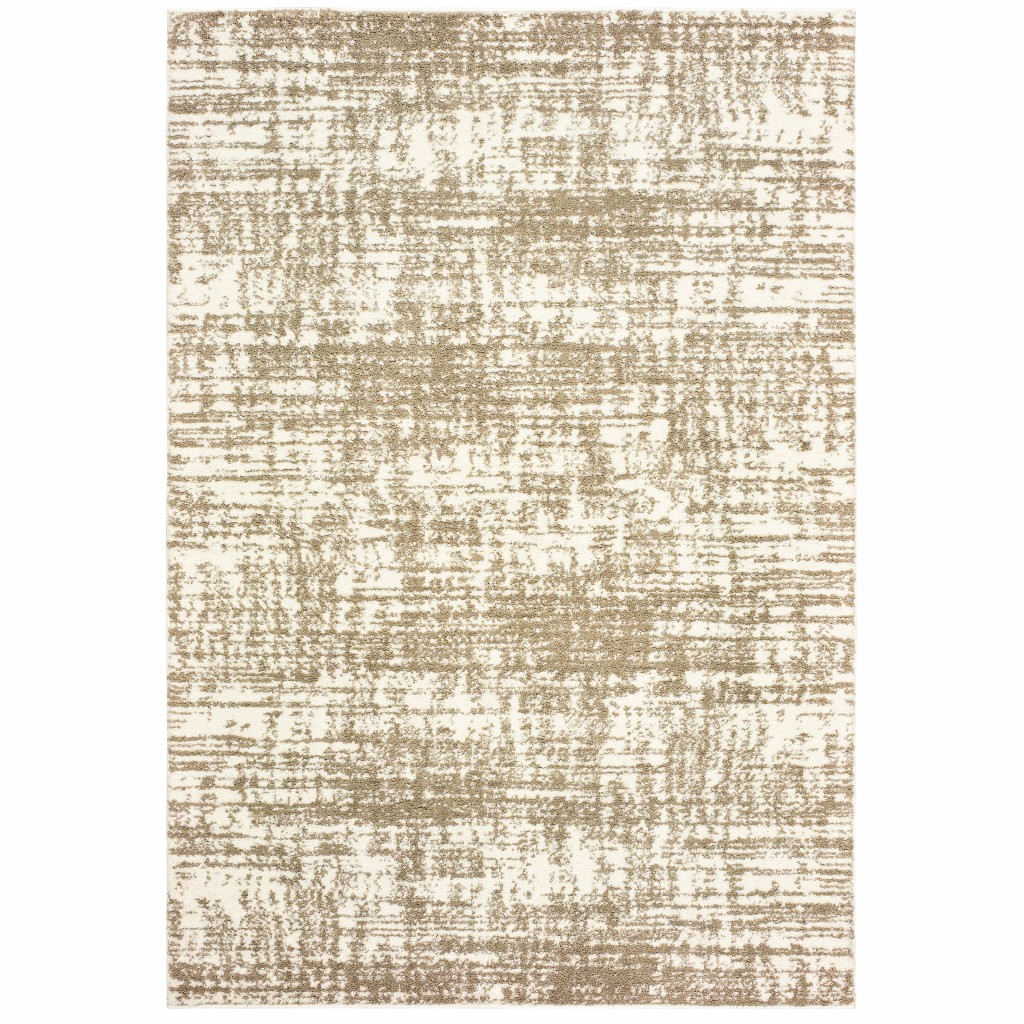 4 x 6 ft. Ivory & Gray Abstract Strokes Area Rug