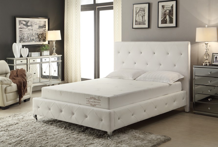 Picture of HomeRoots 248076 6 x 74 x 38 in. Twin Size Memory Foam Mattress Covered in a Soft Aloe Vera Fabric