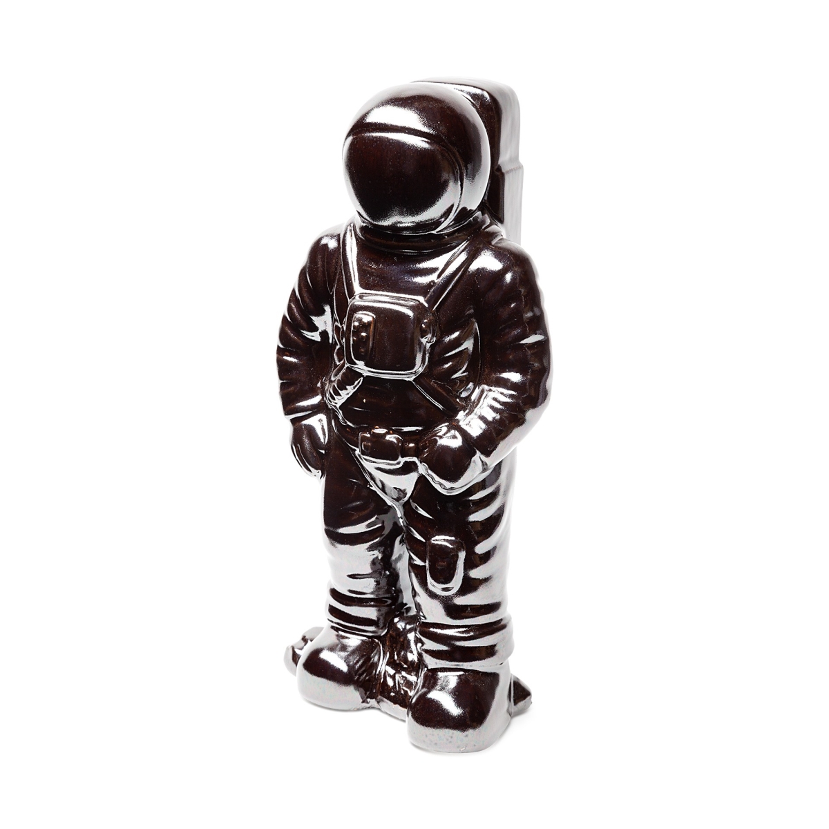 392438 Over The Moon Silverplated Astronaut Sculpture, Brown