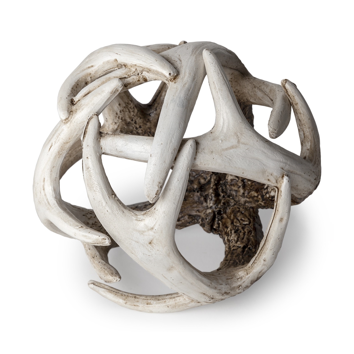 Petite Resin Antler Shaped Sculpture, White