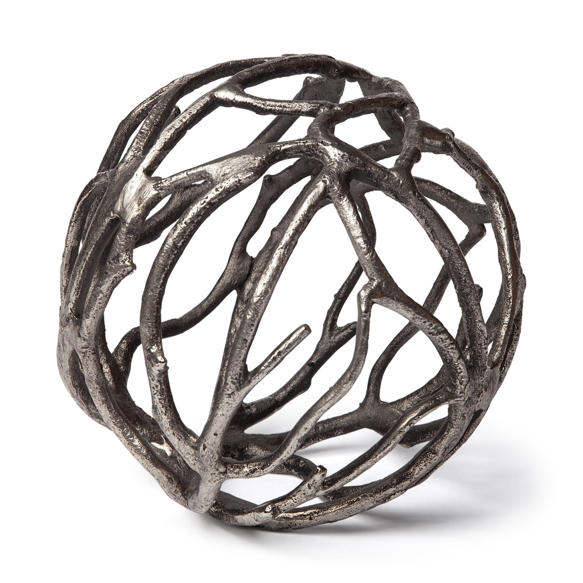 7 x 7 x 7 in. Silver Metal Tree Branch Sculpture
