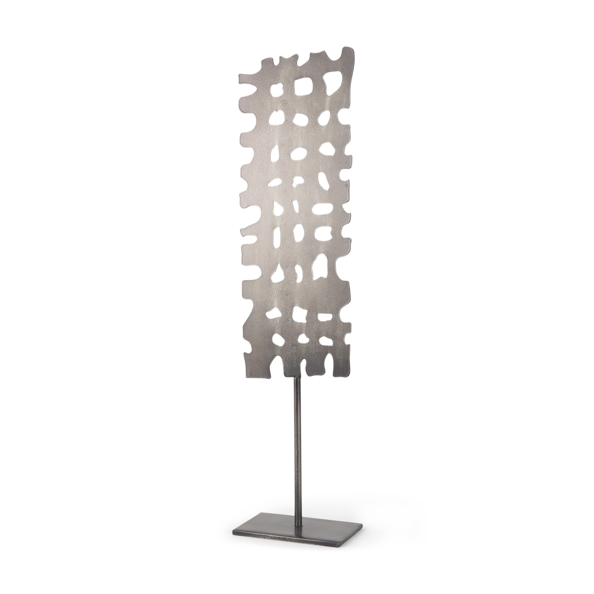 21 x 3 x 5 in. Gray Metal Decor Piece