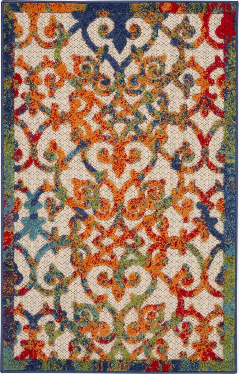 3 x 4 ft. Rainbow Colored Indoor & Outdoor Area Rug