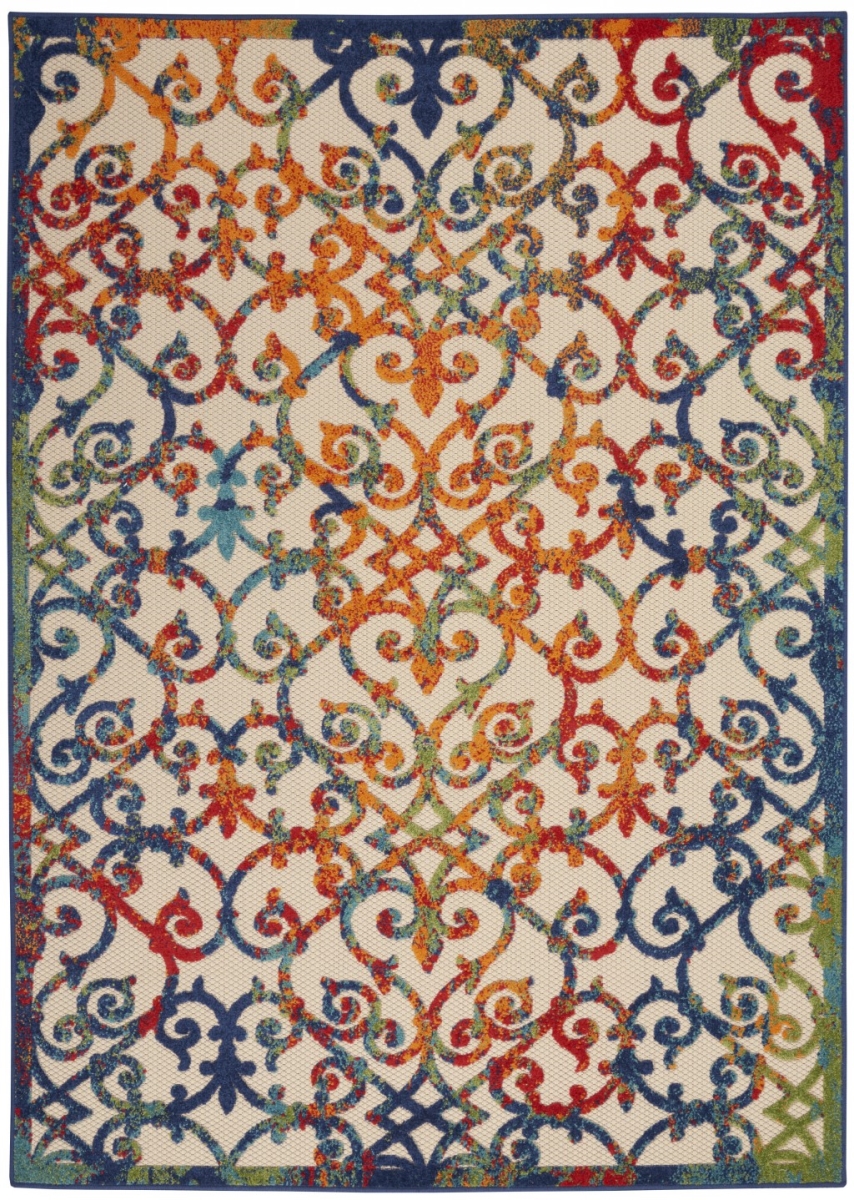 Rainbow Colored Indoor Outdoor Area Rug - 6 x 9 ft.