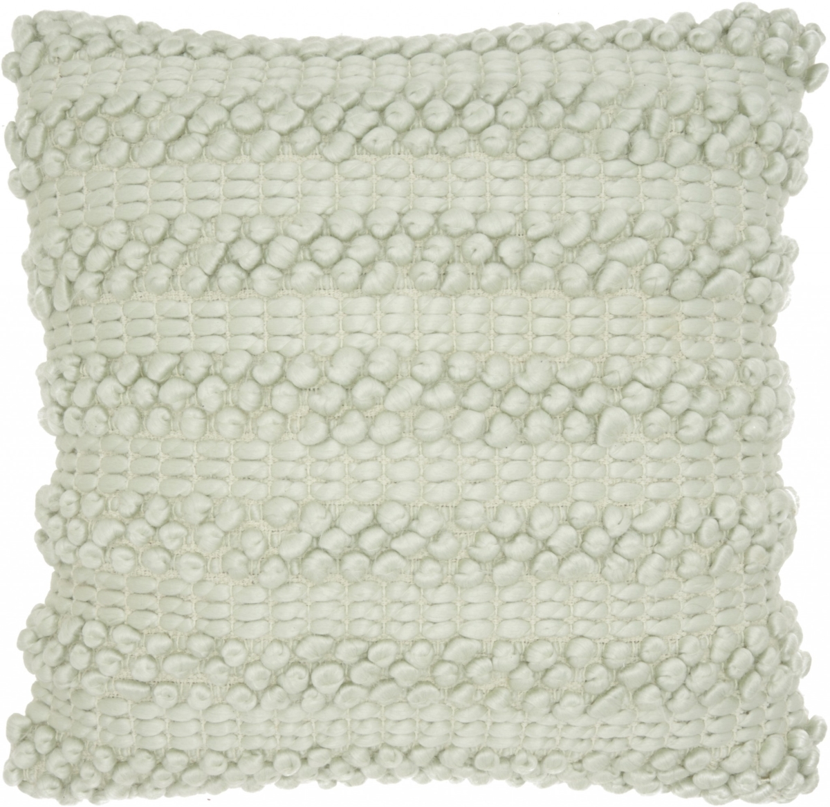 20 x 20 in. XL Mint Green Pom-Pom Detailed Throw Pillow