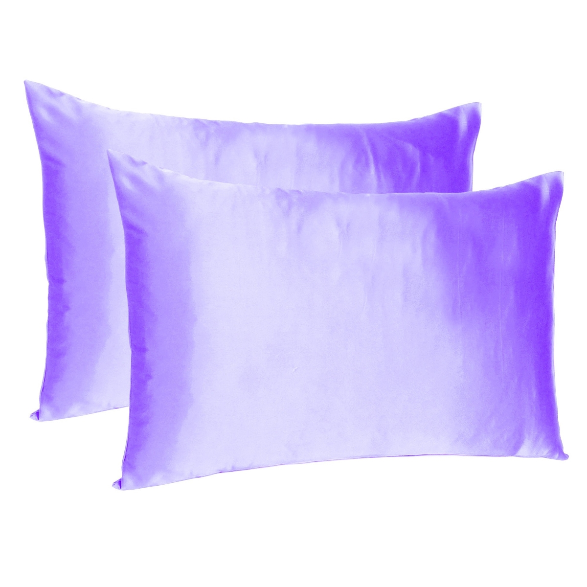 20 x 30 in. Purple Dreamy Silky Satin Queen Size Pillowcases