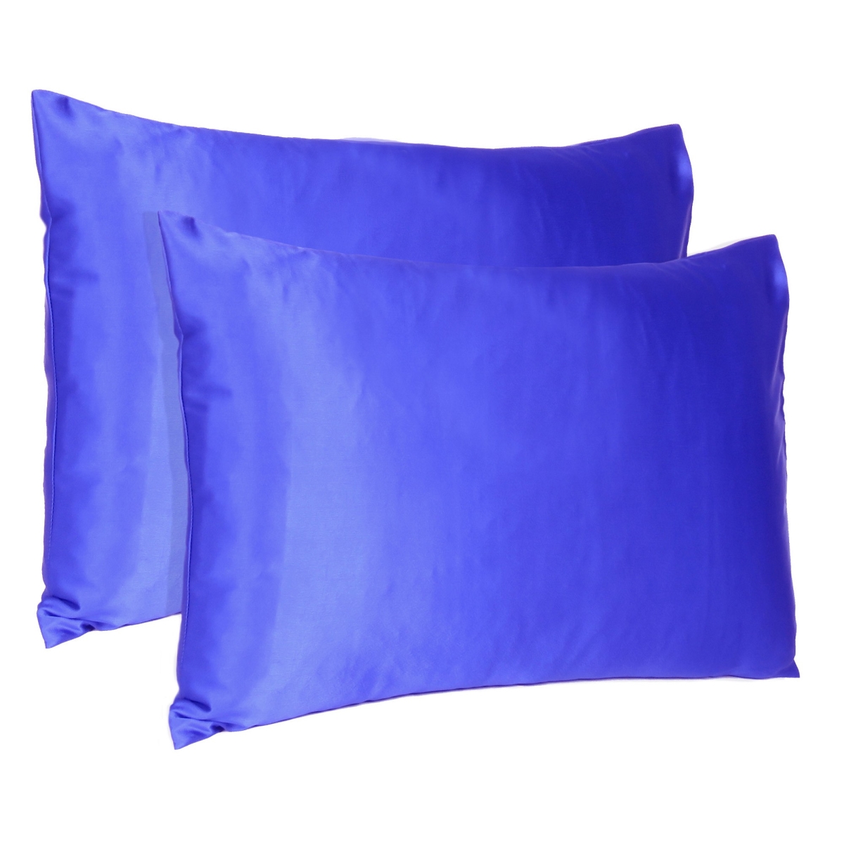 20 x 30 in. Royal Blue Dreamy Silky Satin Queen Size Pillowcases
