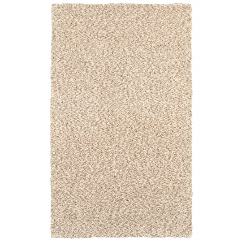 387979 7 x 10 ft. Modern Soft Tan Indoor Area Rug