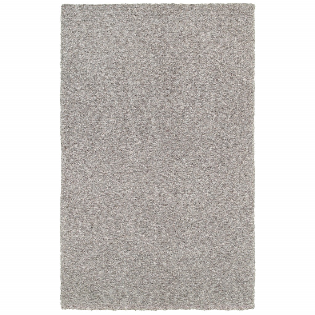 Picture of HomeRoots 387981 7 x 10 ft. Modern Shaggy Soft Gray Indoor Area Rug