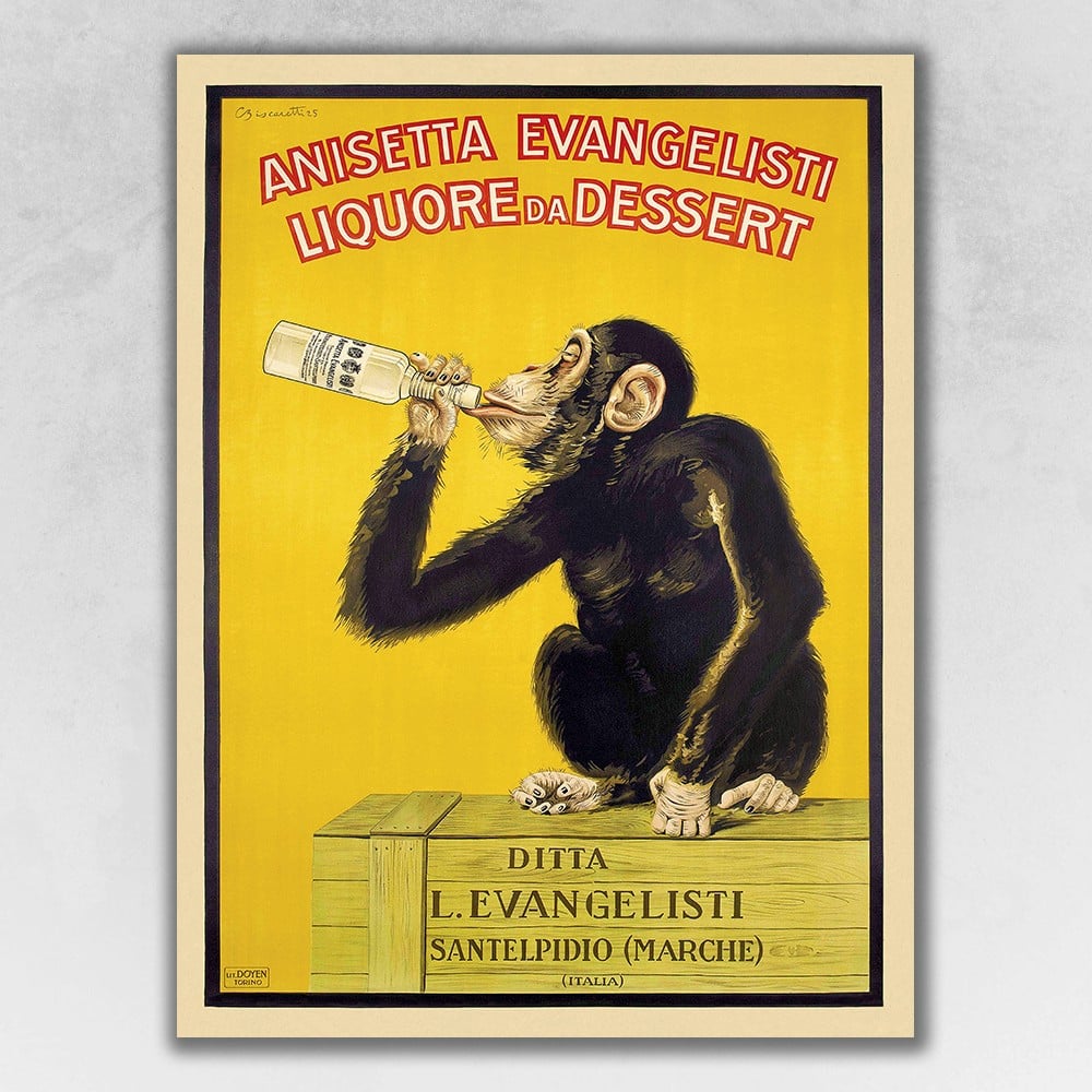 388265 20 x 28 in. Anisetta Evangelisti Italian Liquor Multi Color Wall Art Print