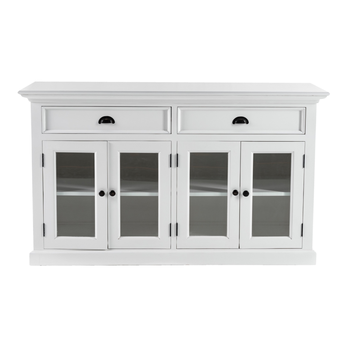 Picture of HomeRoots 397835 33.46 x 57.09 x 19.69 in. Classic White Small Buffet Table