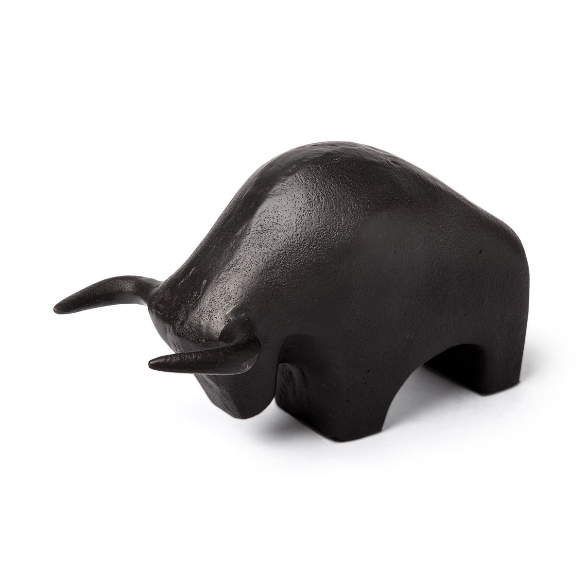 392488 Black Cast Aluminum Raging Bull Decor Piece