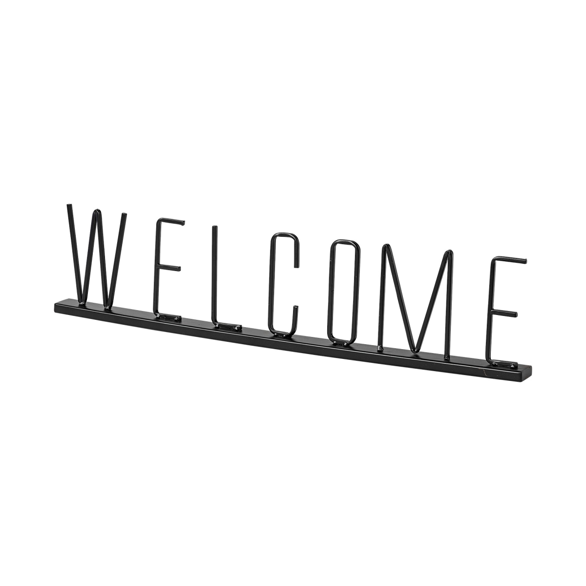 Metal Welcome Sign, Black