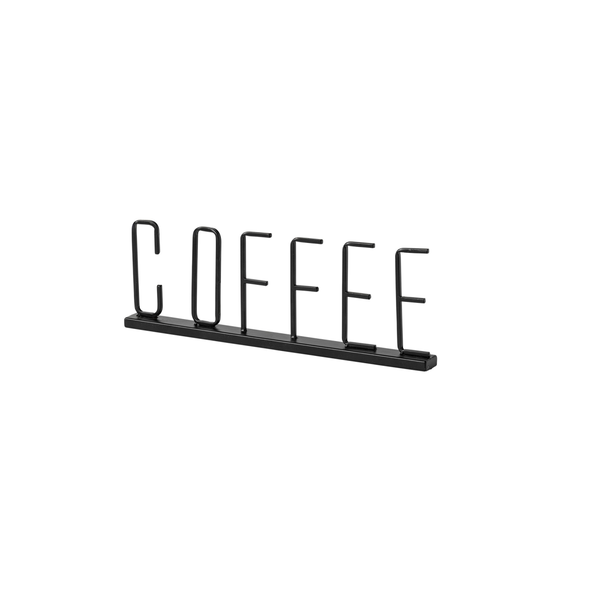 392499 5 x 1 x 15 in. Black Metal Coffee Sign