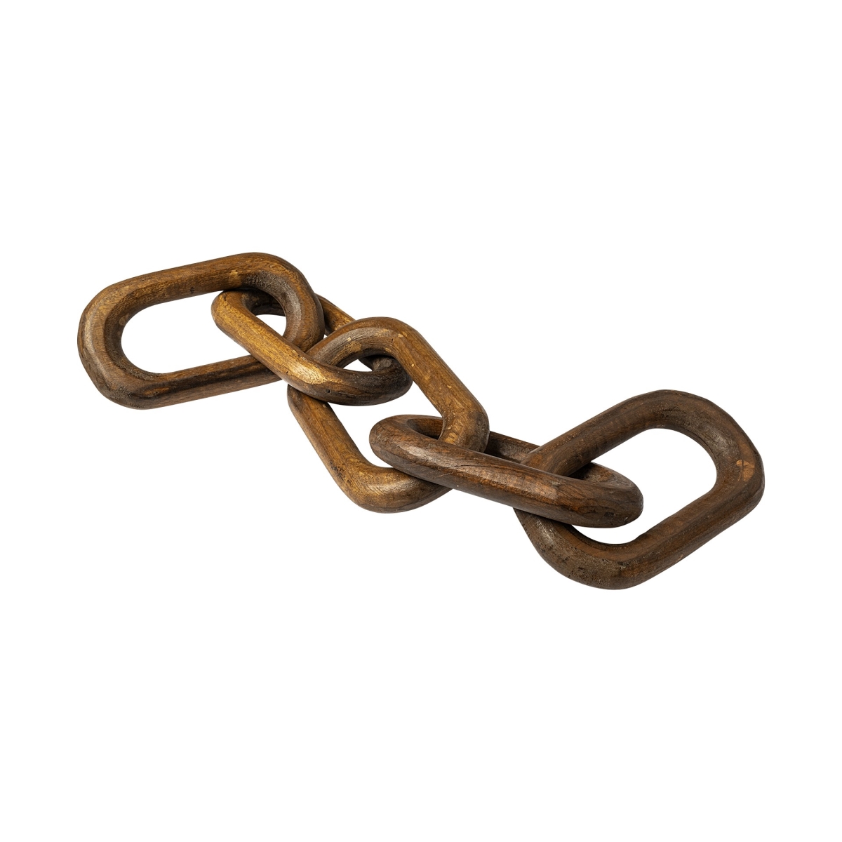 5 x 5 x 29 in. Brown Wooden Chain Link Decor Piece