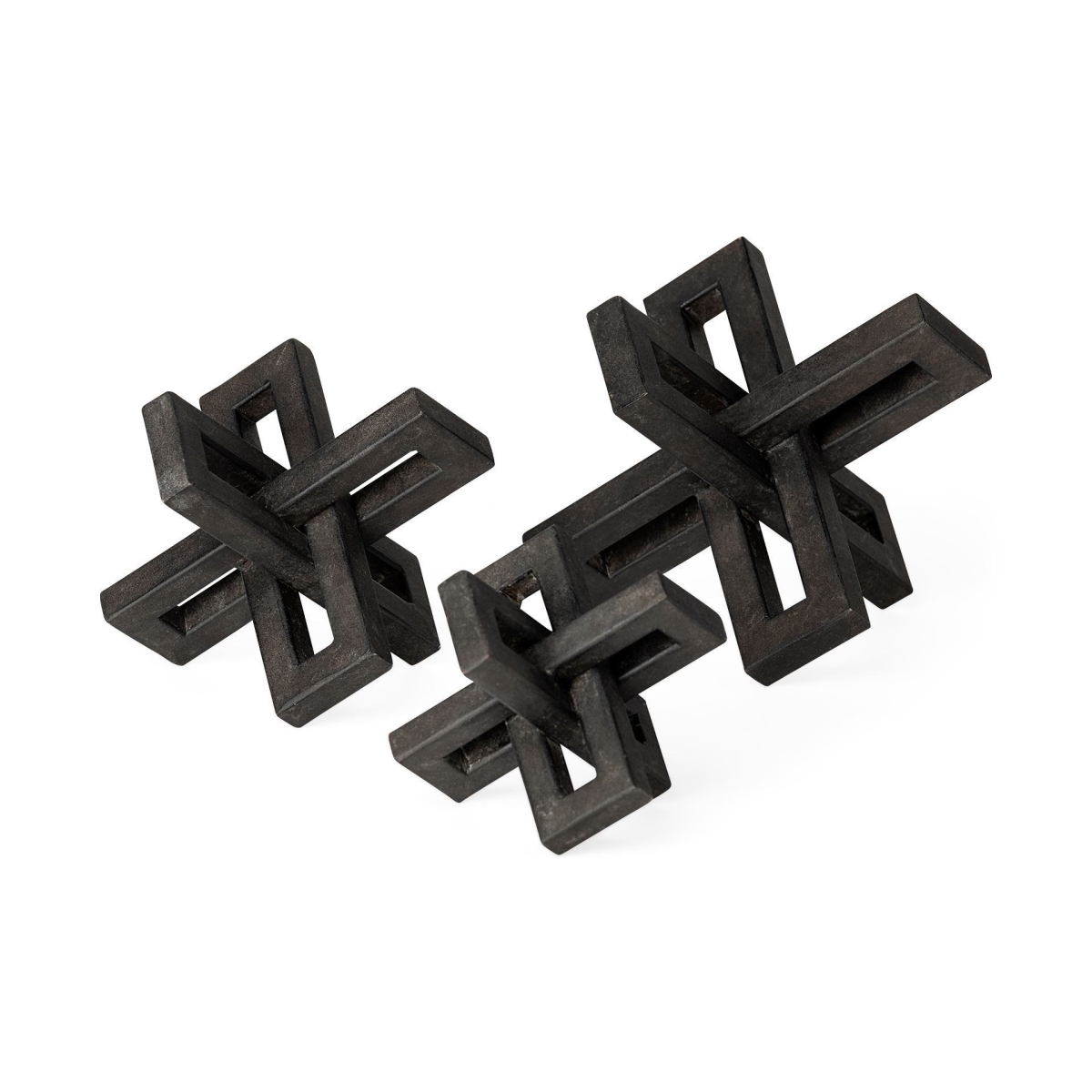 4 x 4 x 4 in. Black Metal Decorative Jacks