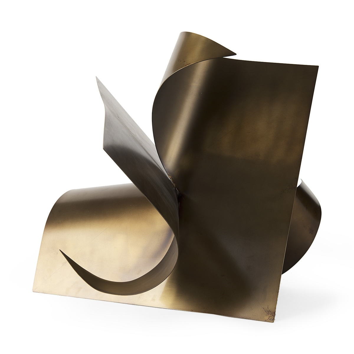 18 in. Contempo Abstract Sculpture, Antiqued Gold & Copper