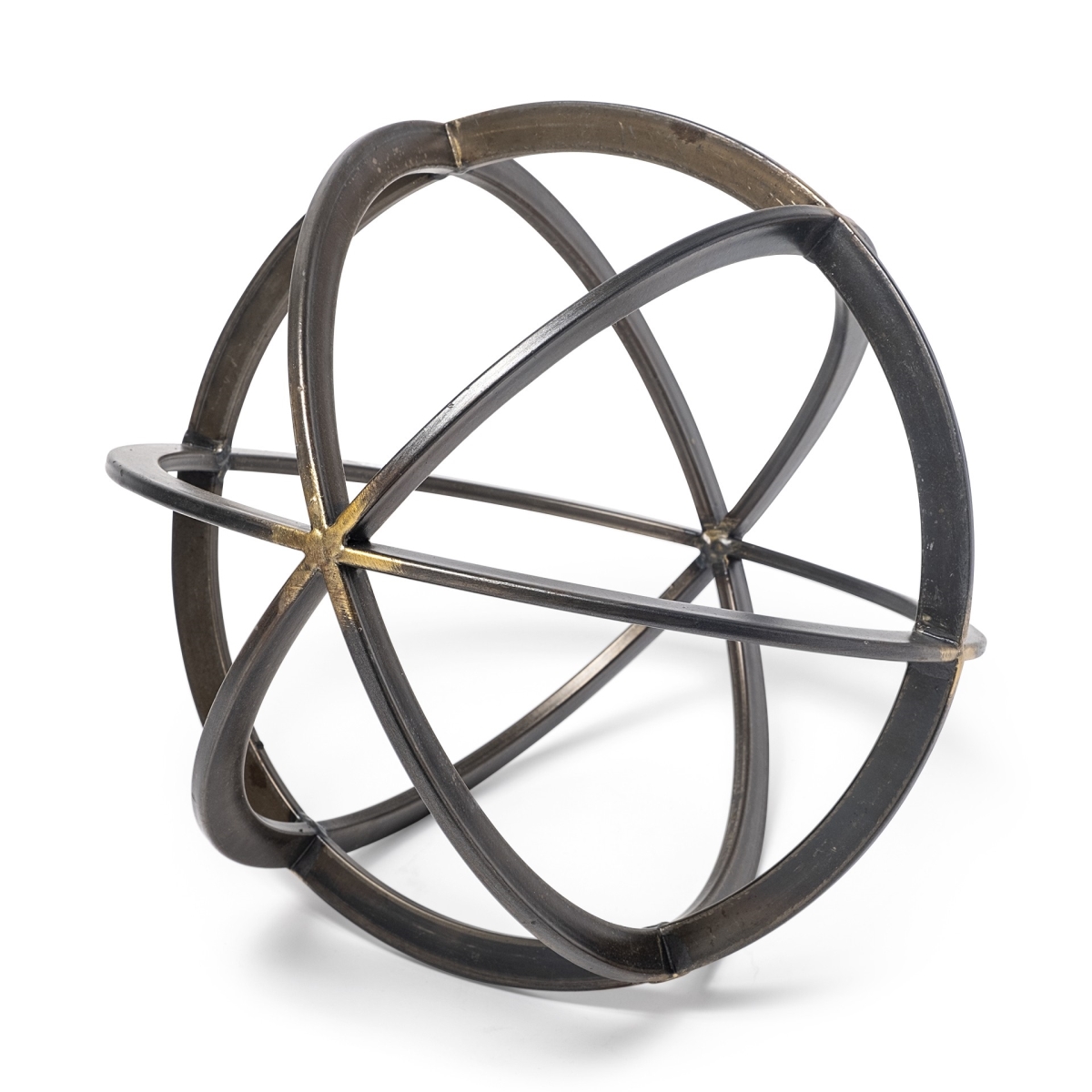 10 x 10 x 10 in. Jumbo Black Metal Circular Decorative Object