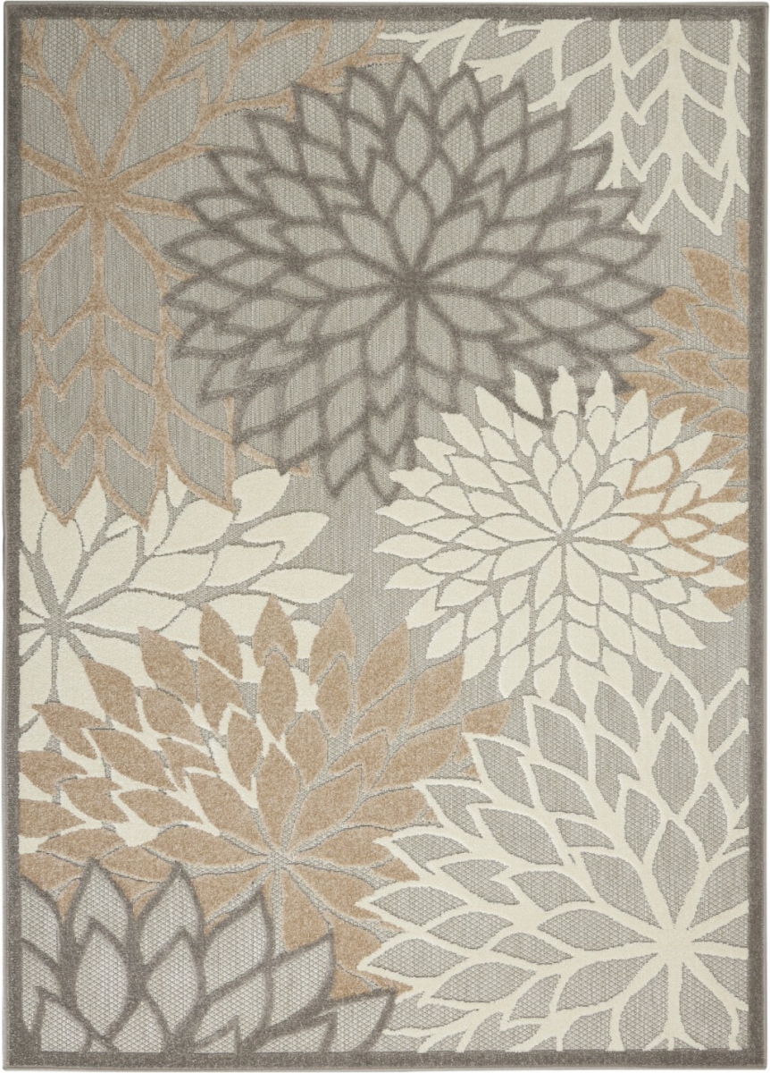 5 x 8 ft. Natural & Gray Indoor & Outdoor Area Rug