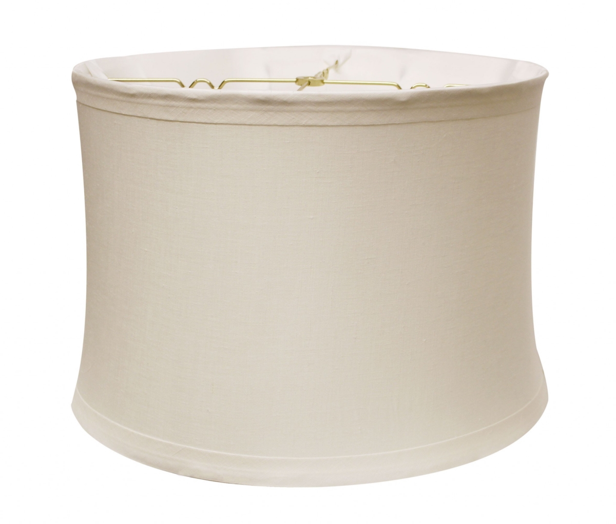 17 in. Snow Drum Trimmed Linen Lampshade