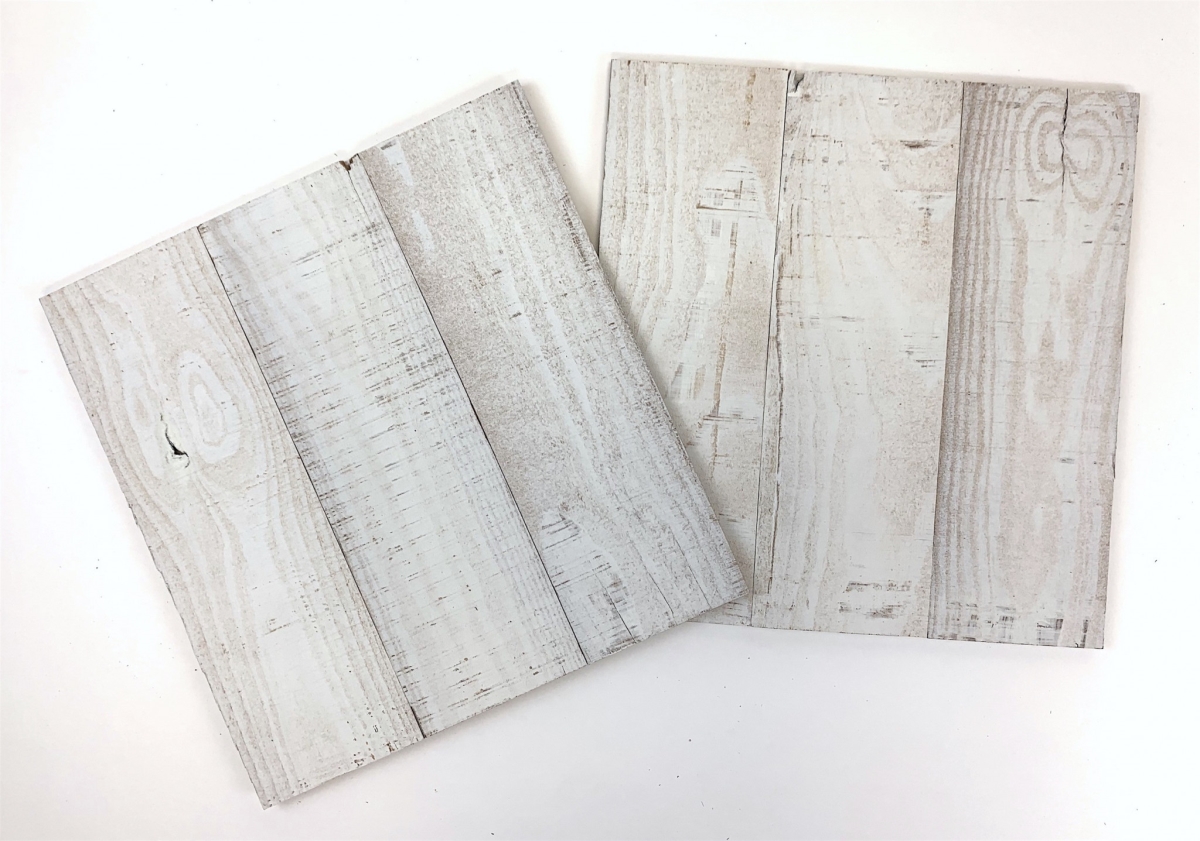 Picture of HomeRoots 415198 Whitewash Rustic Wood Wall Art Hanging Panels - Set of 2