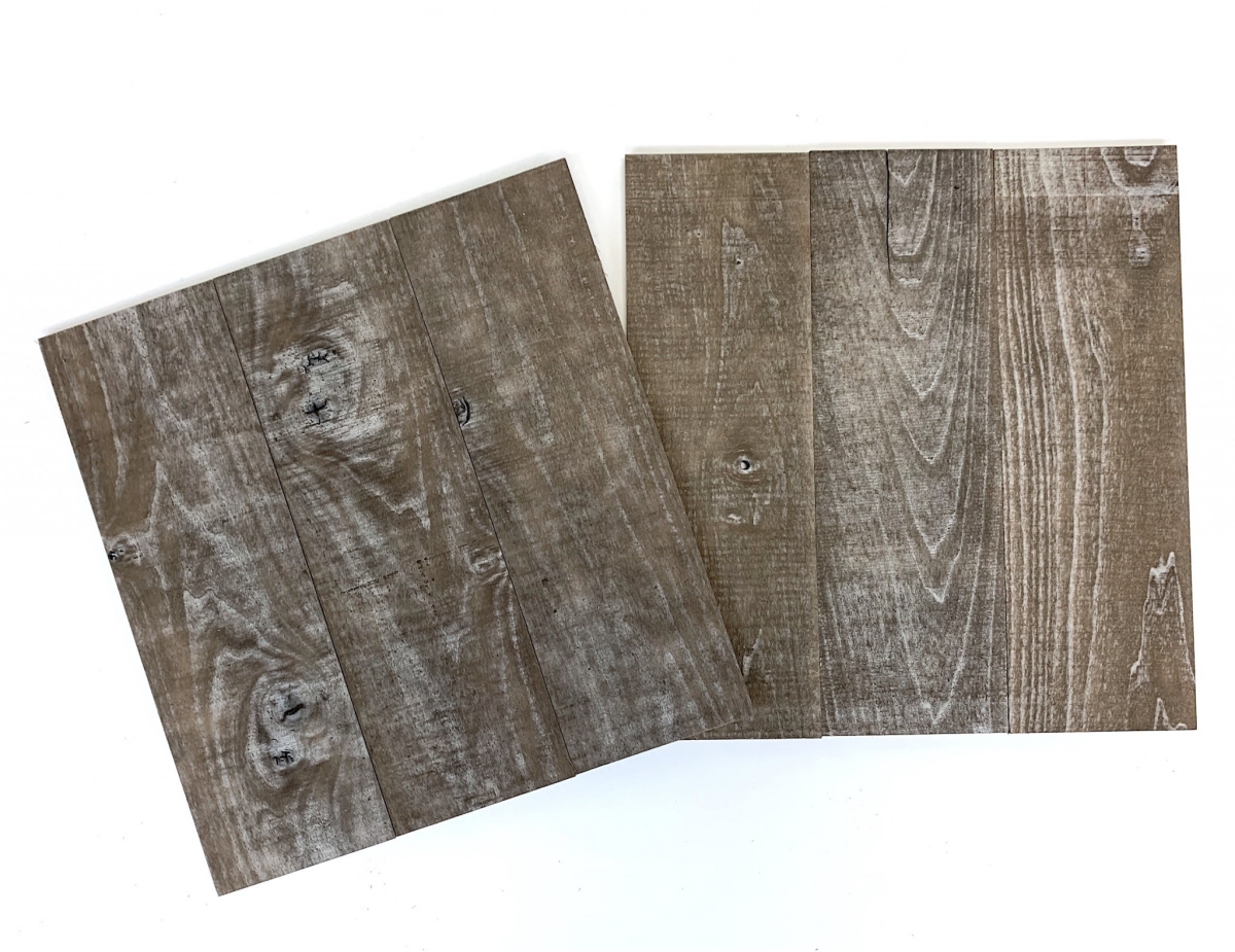 Picture of HomeRoots 415199 Greywash Rustic Wood Wall Art Hanging Panels - Set of 2