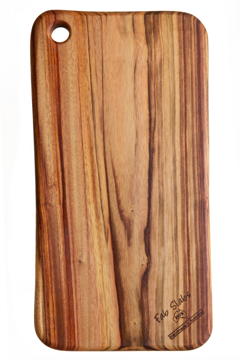 Picture of HomeRoots 469159 Natural Wood Rounded Rectangle Anti-Bacterial Cutting Board