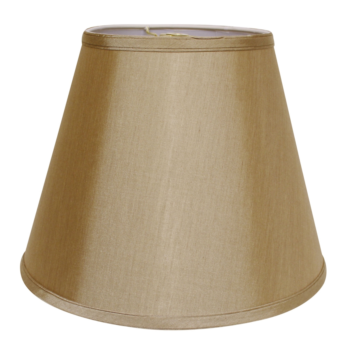 16 in. Pale Brown Empire Deep Slanted No Slub Lampshade, Tan