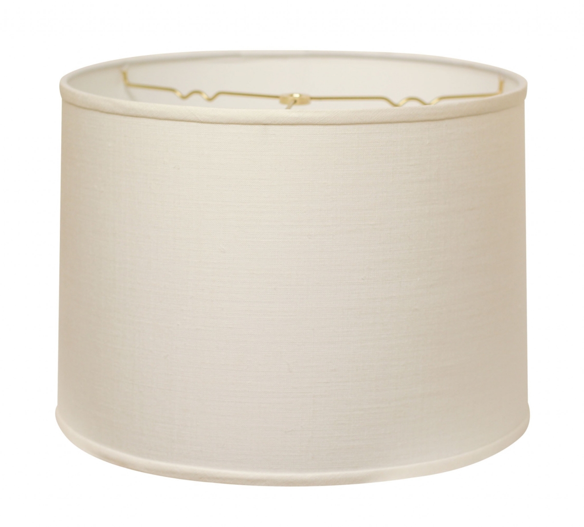 470169 13 in. Throwback Drum Linen Lampshade, White