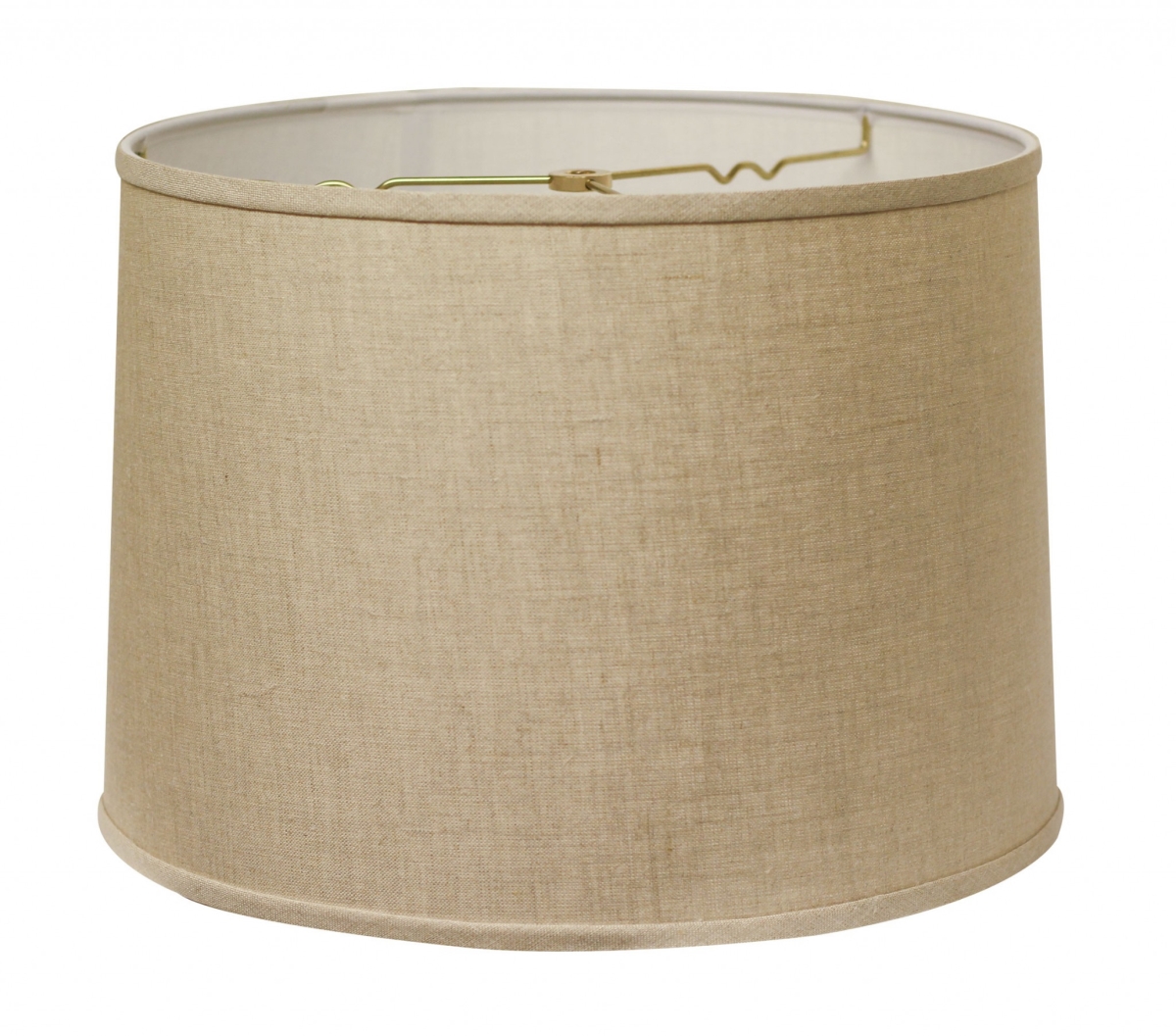 470174 14 in. Throwback Drum Linen Lampshade, Dark Wheat