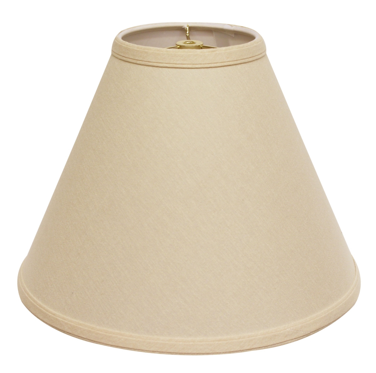 19 in. Parchment Biege Deep Cone Slanted Linen Lampshade
