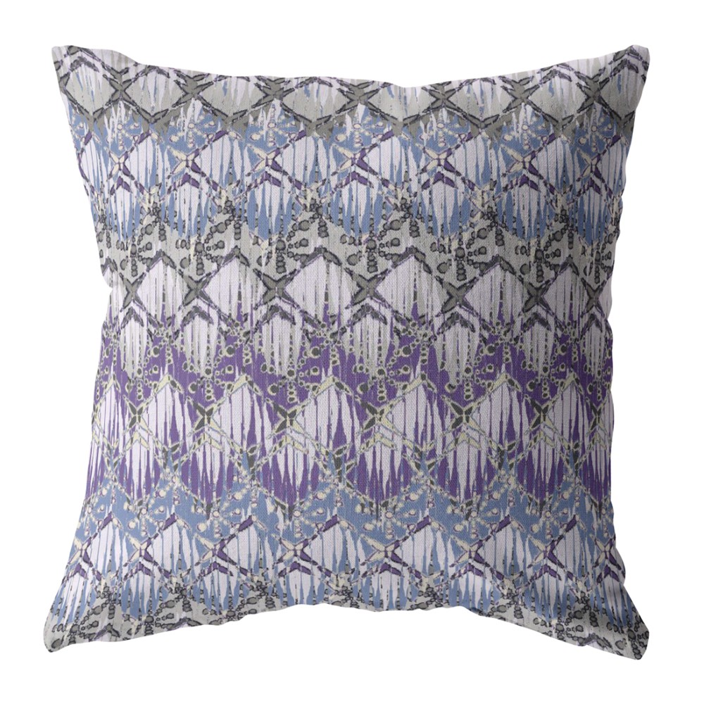 413350 20 in. Hatch Decorative Suede Throw Pillow, Muted Purple & Gray -  HomeRoots