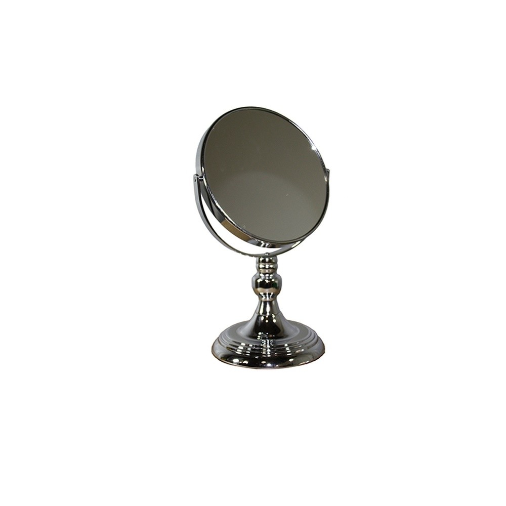 Vintage Pedestal Chrome 5X Magnification Vanity Mirror, Silver -  Gfancy Fixtures, GF3097654