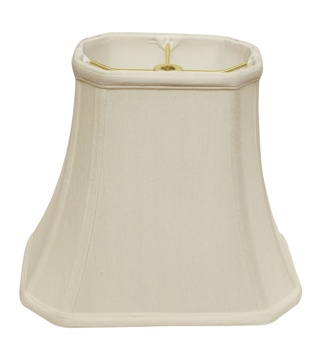 10 in. Slanted Rectange Bell Monay Shantung Lampshade, White
