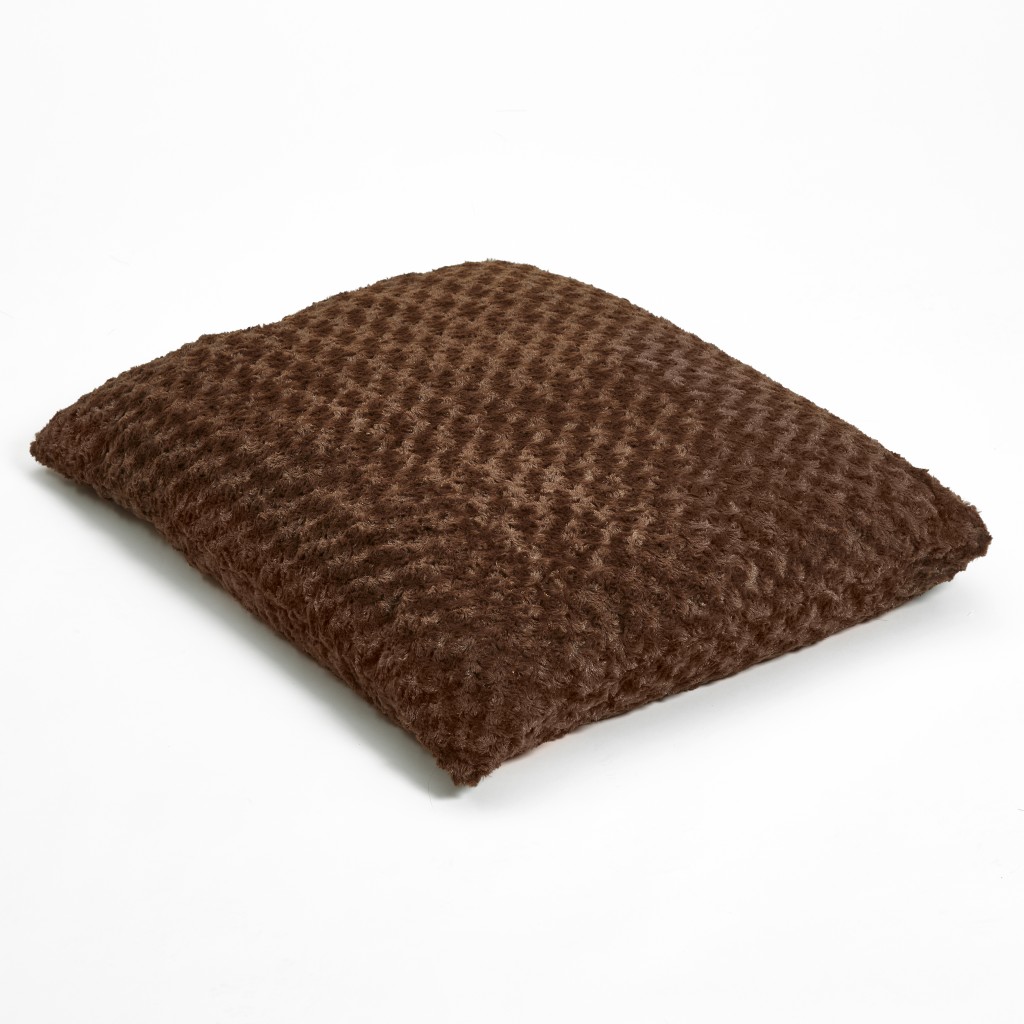 Picture of HomeRoots 472111 2 x 3 ft. Brown Lux Faux Fur Rectangle Pet Bed&#44; Chocolate