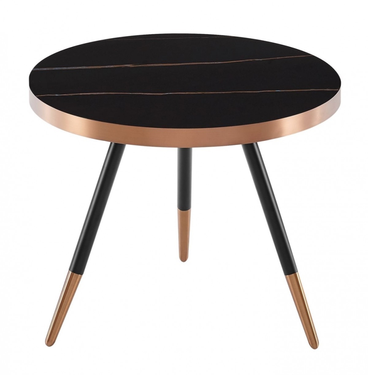 472146 Modern Small Black & Gold Ceramic Coffee Table