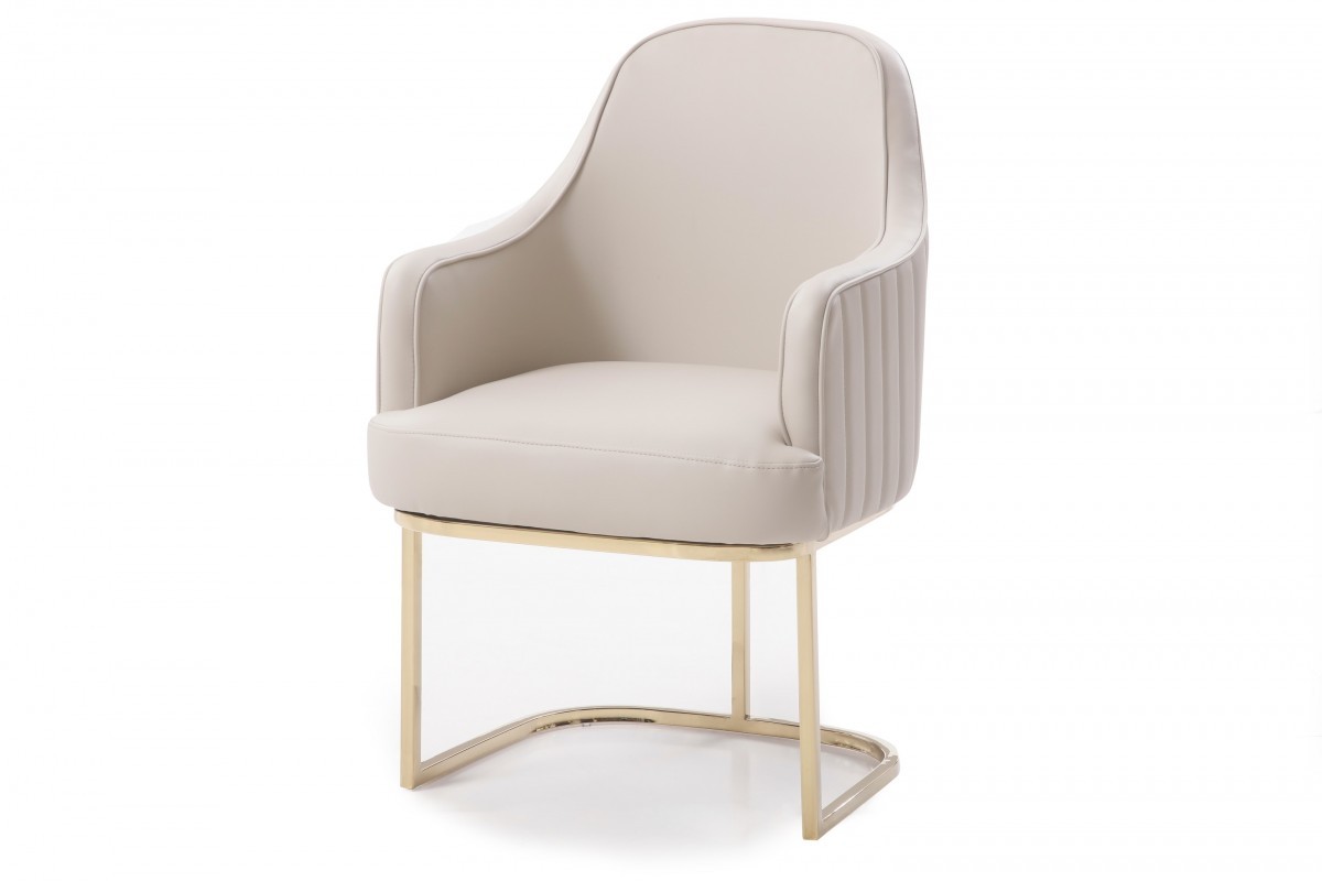 472167 Gold Modern Dining Chair, Gray