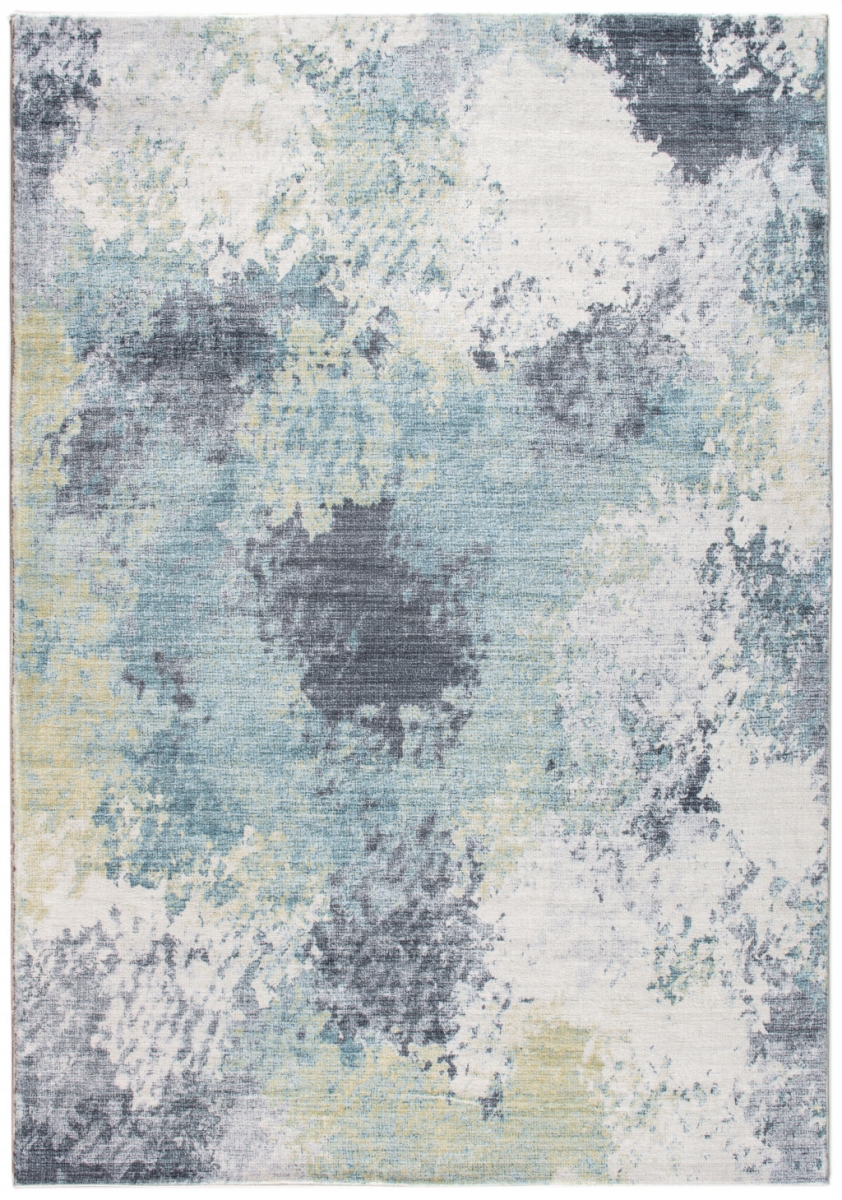 Blue Yellow Abstract Sky Area Rug - Blue & Yellow - 8 x 10 ft.