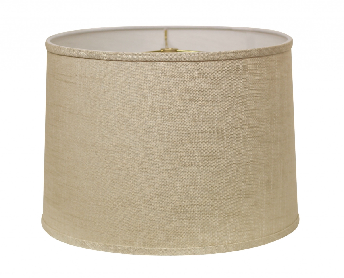 470196 18 in. Throwback Drum Linen Lampshade, Light Wheat