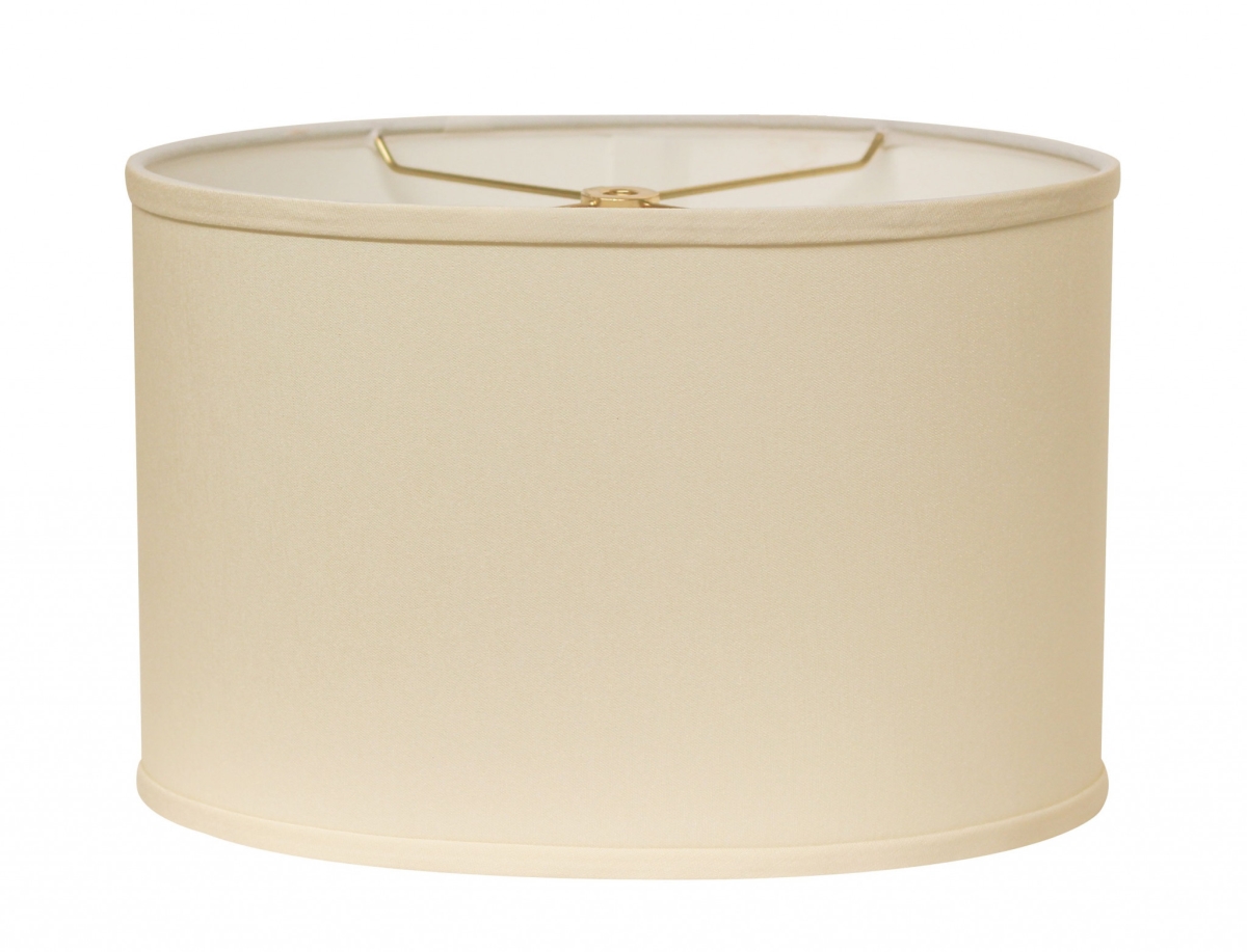470200 12 in. Throwback Oval No Slub Lampshade - Ivory