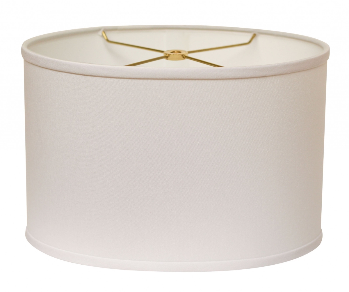 18 in. Throwback Oval No Slub Lampshade - White