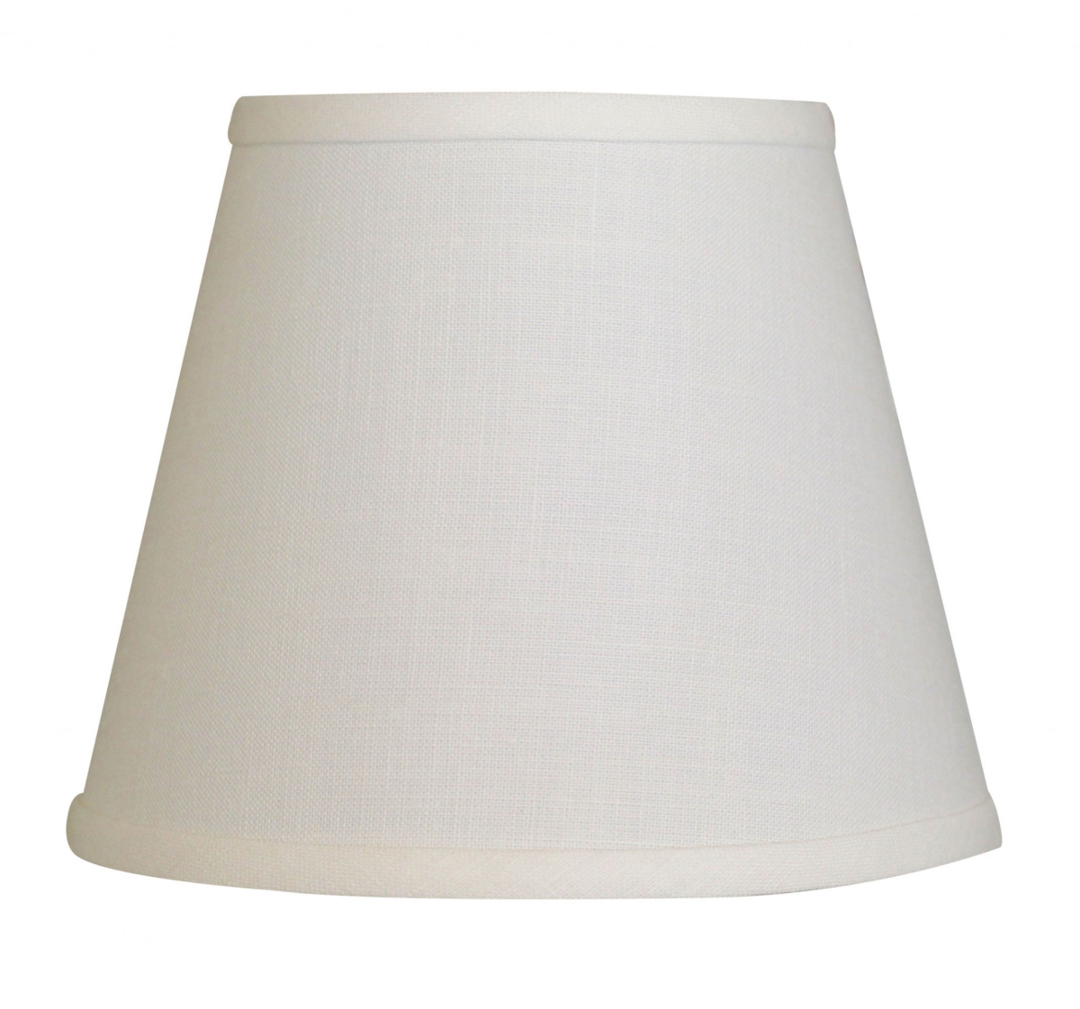 8 in. Hardback Empire Linen Lampshade - White
