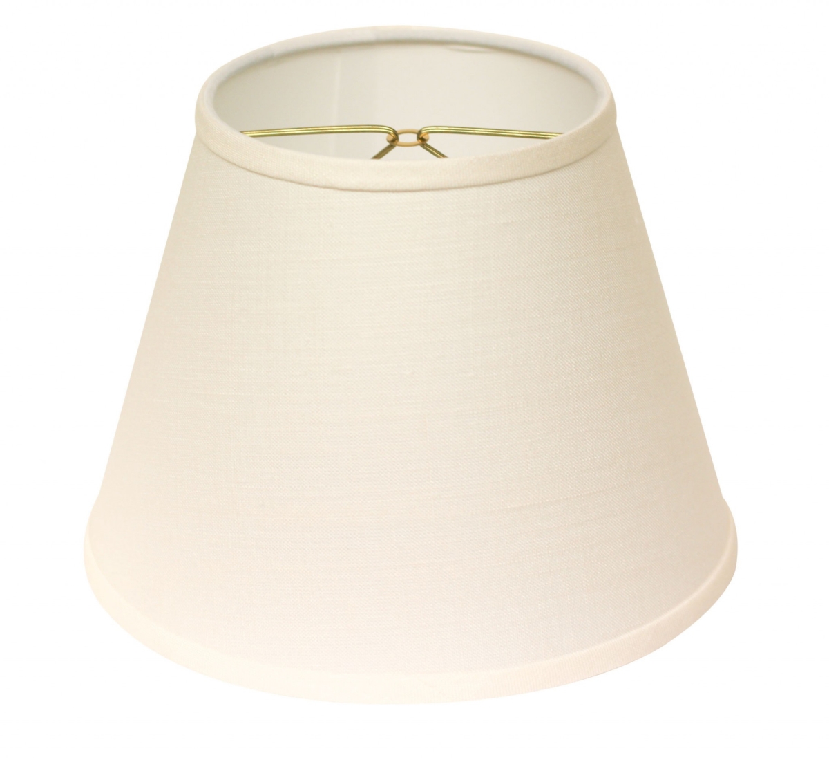 10 in. Hardback Empire Linen Lampshade - White