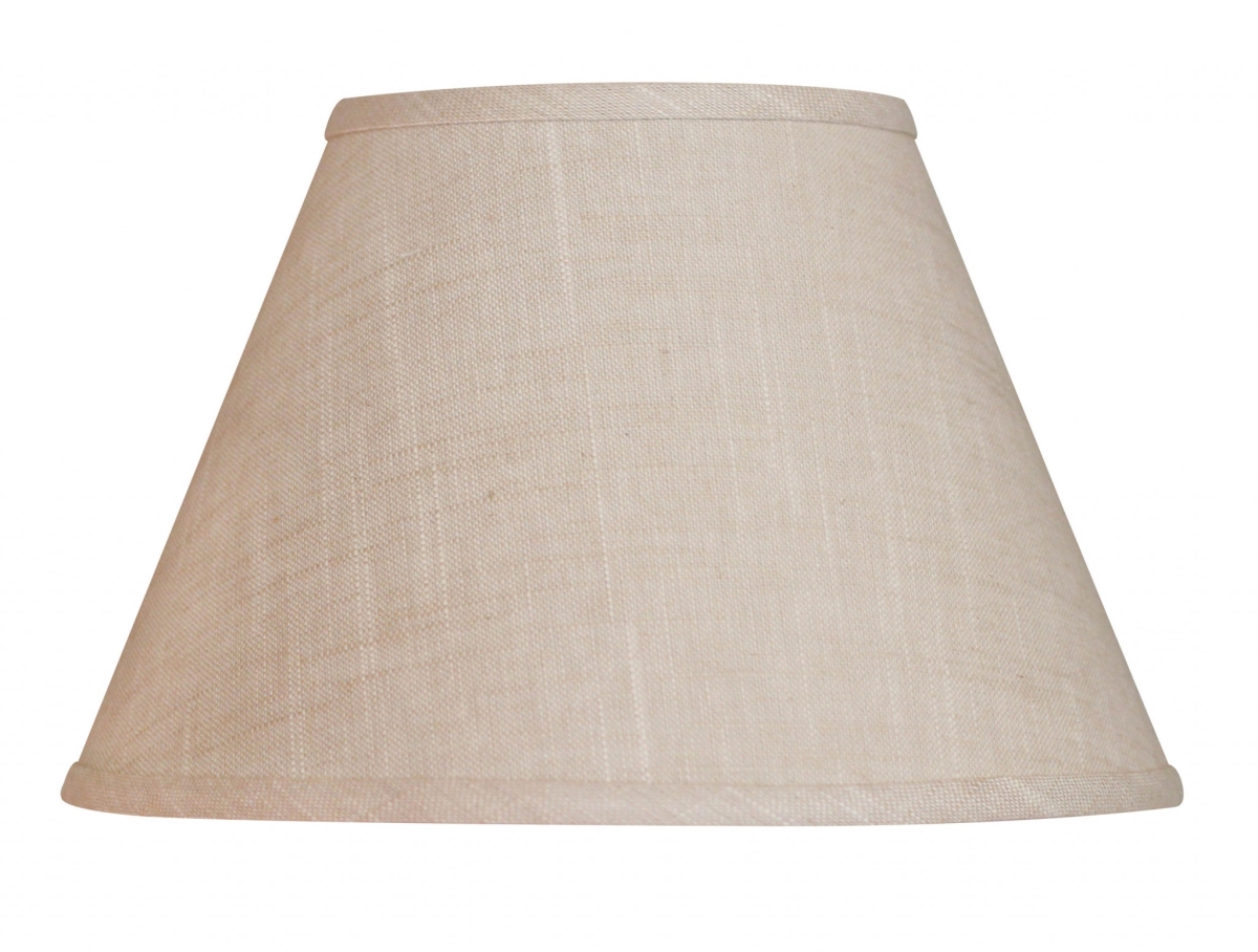 12 in. Light Wheat Premium Empire Slanted Linen Lampshade, Sto ash