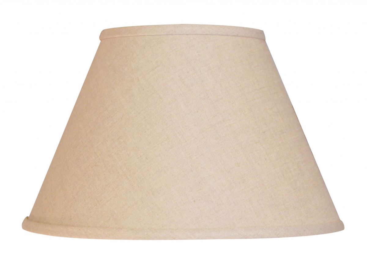 Picture of HomeRoots 470240 12 in. Dark Wheat Premium Empire Slanted Linen Lampshade&#44; Heather