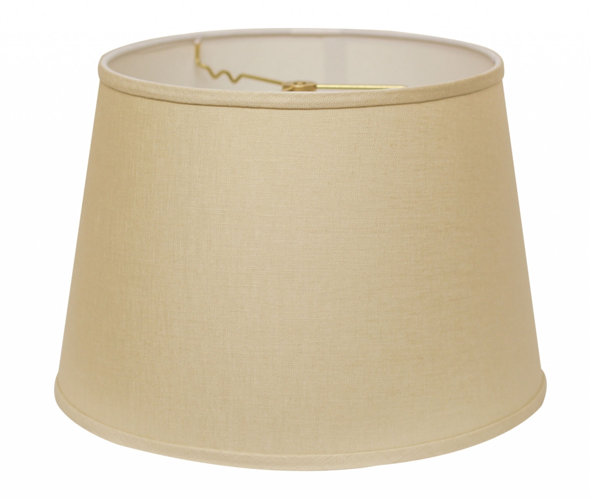14 in. Rounded Empire Slanted Linen Lampshade, Parchment Beige