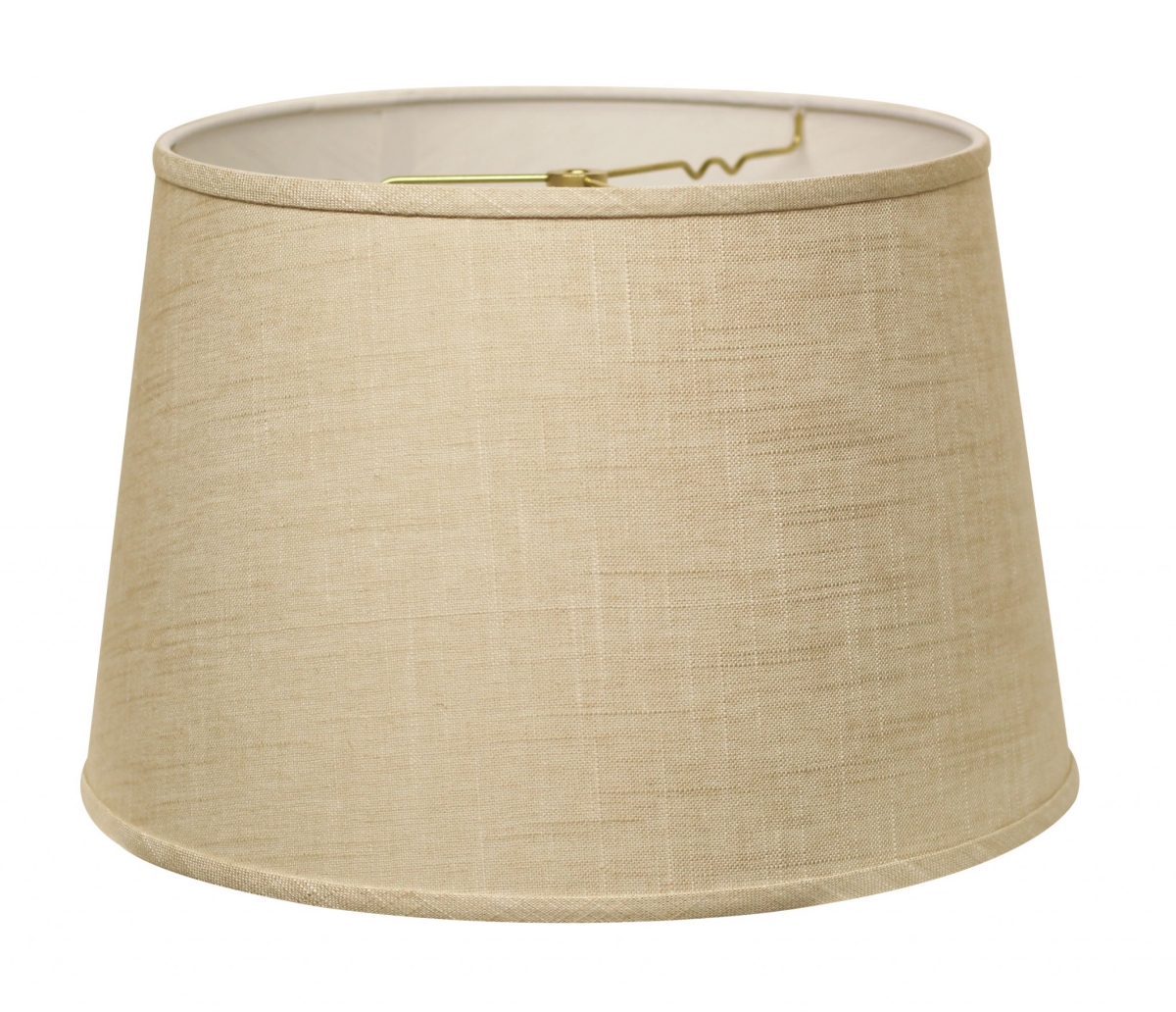 18 in. Rounded Empire Slanted Linen Lampshade, Light Wheat