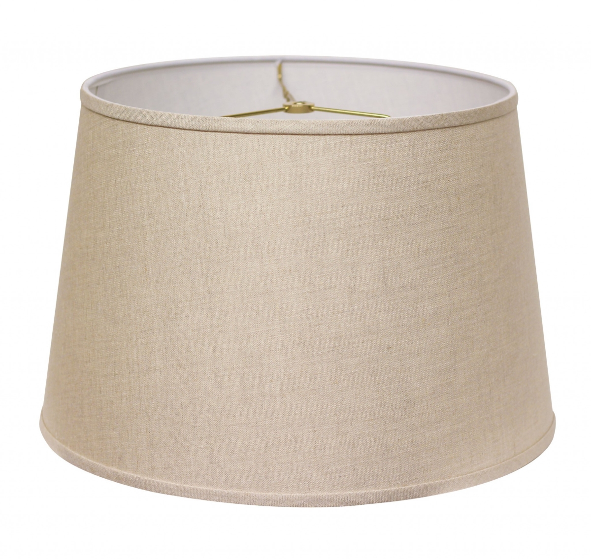 18 in. Rounded Empire Slanted Linen Lampshade, Dark Wheat