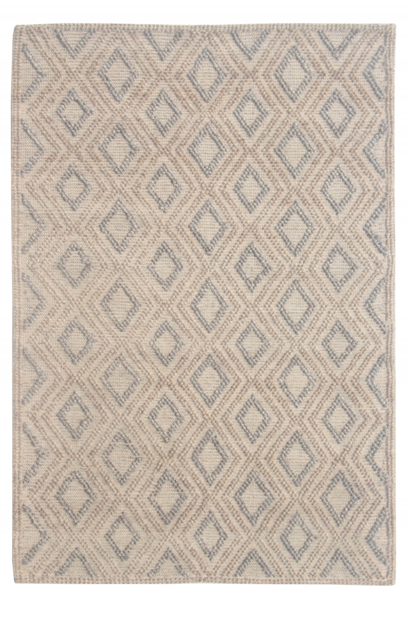 9 x 13 ft. Diamond Lattice Modern Area Rug - Tan - Natural & Grey